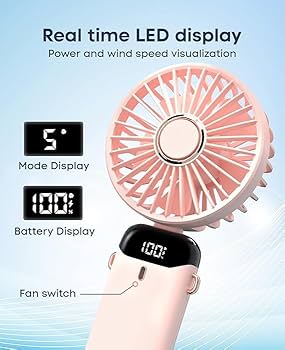 Neck Fan,5 Speed Modes,Strong Airflow
