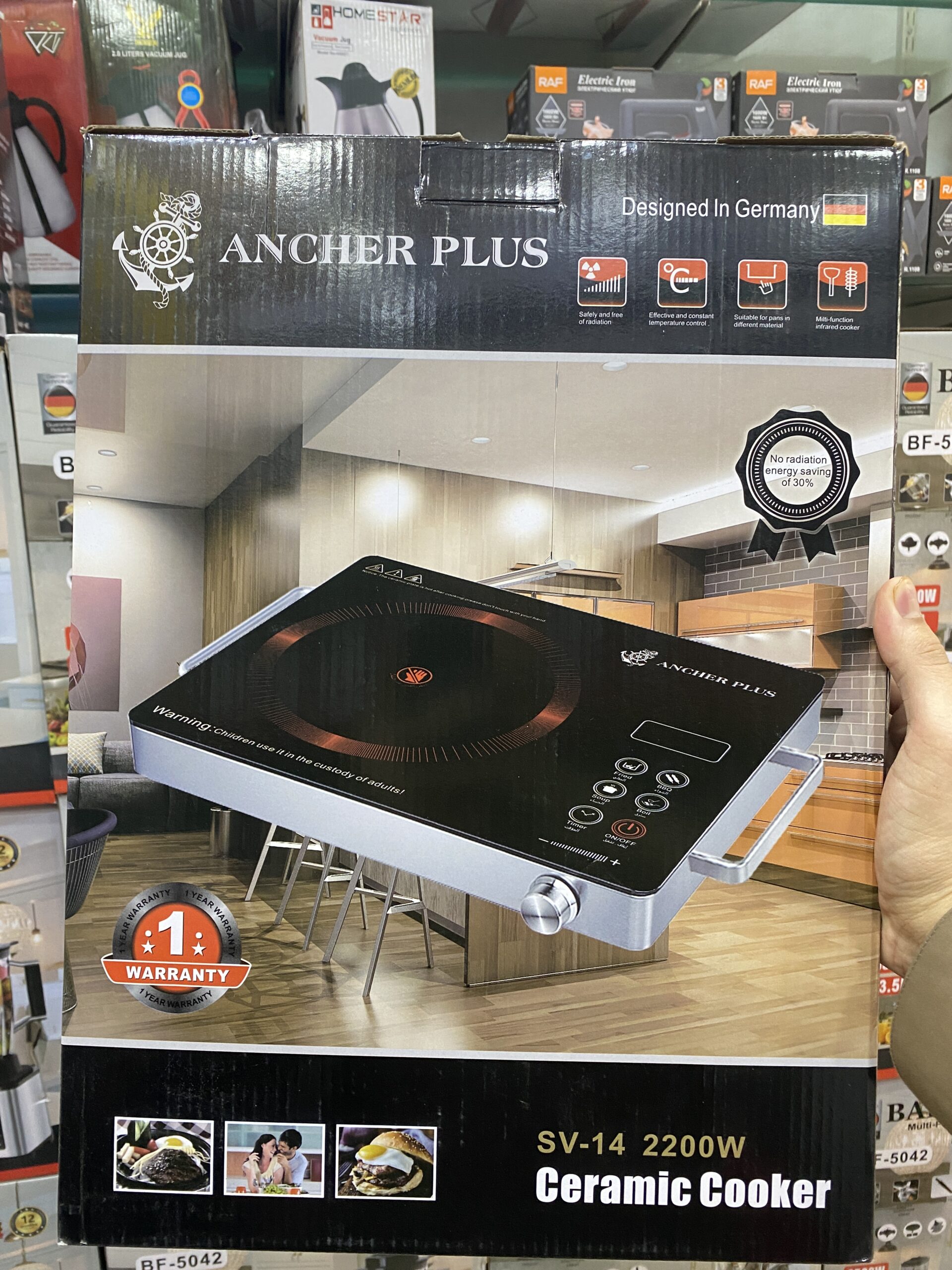 Ancher Plus | 2200W | 6 Options Electric Ceramic Cooker Stove Hot Plate Induction Plate - Image 6