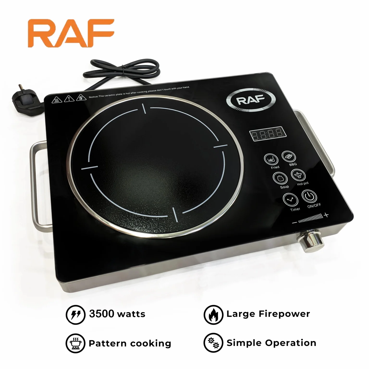 Raf Infrared Cooker & Hot Plate R.8019 – Multifunction & Digital Display – 3500W