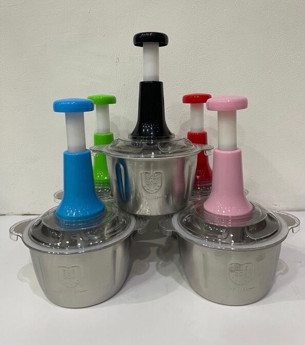 Stainless Steel Hand Push Chopper 2 L — Manual Food / Veggie & Meat Chopper - Image 2
