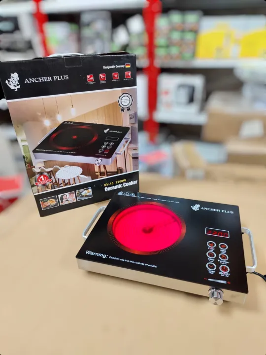 Ancher Plus | 2200W | 6 Options Electric Ceramic Cooker Stove Hot Plate Induction Plate